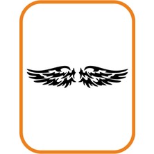 Kanat Logo Oto Sticker 30X7 cm Siyah