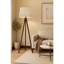 Vivido Home Ceviz Dora Bej Ahşap Lambader Bej Renkli Sürdürülebilir Malzeme ile Modern Işık Özellikleri