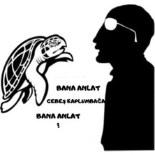 Bana Anlat Gebeş Kaplumbağa Bana Anlat Sticker Cam Oto Araç
