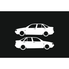 Tempra Basık Araç Sticker, Sağ ve Sol Takım