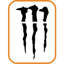 Pençe Far Veya Cam Altı Büyük Oto Sticker 33X20 cm Siyah