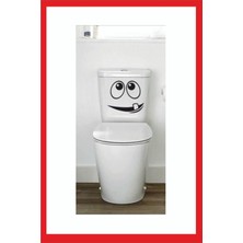 Wc Tuvalet Klozet Dekorasyonu Için Dekoratif Komik Surat Sticker Çıkartma