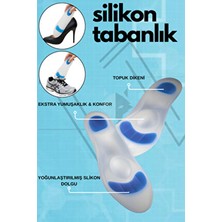 Unisex Silikon Jel Tabanlık – Şok Emilimi ve Topuk Desteği – Ayak Ağrısı Önleyici - Topuk Dikeni