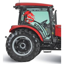 Traktör Ejderha Canavar Cam Sticker Yapışkanlı Motor Tümosan Başak Case Massey Ferguson