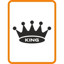 King - Kral Oto Sticker Motor Sticker 25X15 cm Siyah