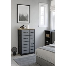 Moniev 8 Çekmeceli Modern Tasarımlı Şifonyer Deri Çekmeceli Yatak Odası Düzenleyici 30 cm Derinlik