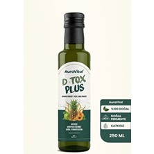 AuraVital Doğal Fermantasyon Detoks Sirkesi 250 ml Ananas ve Yeşil Elma Aromalı