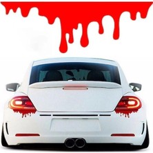 Kan Damlası 1 Adet, Oto Sticker,far Altı Kan Damlası Kırmızı Renk, Araba Sticker,