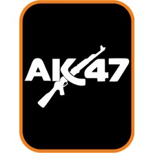 AK47 Keleş Oto Sticker Motor Sticker 20X12 cm Beyaz