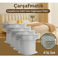 Çarşafmatik Çarşaf Düzenleyici Sabitleyici Görünmez Çarşaf Kilidi 4'lü Set