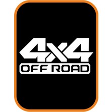 4x4 Off Road 2 Adet Oto Sticker Büyük Boy 20X10 cm Beyaz