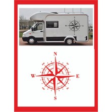 Pusula Sticker 25X25CM 1 Adet Oto Sticker - Kamp Karavan Sticker