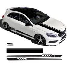 Takım Şerit Sticker Siyah Renk Su Geçirmez-Solmaz-Kalkmaz