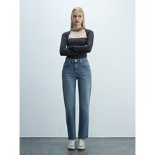 Ltb New Wanda VIRELIA Düz Paça Rahat Kesim Mid Indigo Jean Pantolon