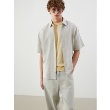 Lc Waikiki Yeni Sezon Rahat Kalıp Kısa Kollu Çizgili Erkek Gömlek