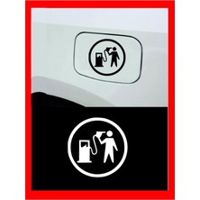 Depo Yakıt Kapağı Oto Sticker - Araba Sticker - Oto Sticker - 13CMX13CM