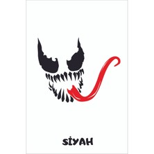 Venom Uzun Dil Sticker Araba, Motorsiklet, Kask, Laptop, Cam Sticker 25X19CM
