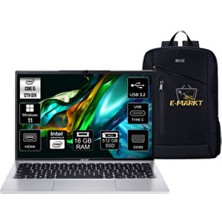 Aspire Lite AL14-51M Intel Core I5 1235U 16GB 512GB SSD WIN11PRO 14"NX.KTWEY.001 + Çanta Hediye