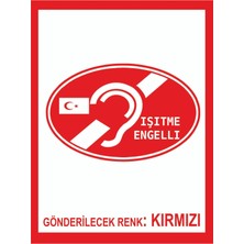 Işitme Engelli Oto Sticker - Motor Sticker - Karavan Sticker (Fosforlu Değildir)