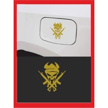 Minik Silahlı Adam Sticker 13*14 cm - Oto Sticker - Duvar Sticker