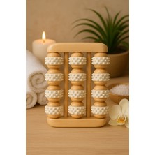 Kan Dolaşımını Artıran 9 Silindirli Ahşap Ayak Masaj Aleti – Refleksoloji & Kas Rahatlatıcı