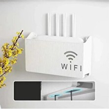 Beyaz Pleksi Wifi Kutusu Duvar Asılabilir Sigorta ve Modem Saklama Kutusu 25X15X6 cm