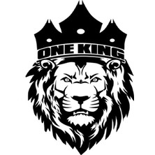 Kral Aslan Sticker Araba Ev Işyeri Beyaz Gold Siyah Renkli Yapıştırma