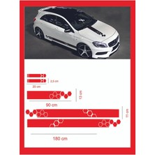 Marşpiyel,kaput,yan Ayna Sticker 5 Li Set 180*11CM , 20*2,5cm , 1 Adet 90*13CM Oto Sticker