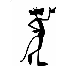 Siyah Pembe Panter Sticker