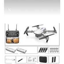 E88 Drone 4K Hd Çift Taraflı Kameralı Drone App Kontrol Wifi Li Katlanabilir Quatcopter
