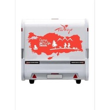 Karavan Türkiye Kamp Sticker Antalya Araç Sticker Yapışkan 38 Kayseri