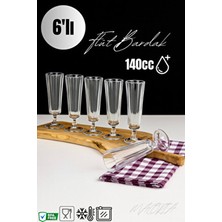 Flüt Kahve Yanı Bardağı | 140ML - 6'lı