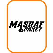 '' Masraf Paket '' Oto Sticker Motor Sticker 20X7 cm Siyah