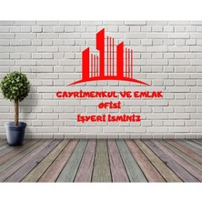 Emlak Bina Isme Özel Işyeri Sticker Reklam Tanıtım Anahtar Ev Araba