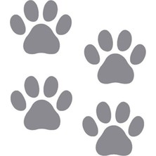 4 Adet Pati Izleri Sticker-Oto Sticker-Araba Sticker-5 Renk Çeşidi
