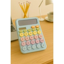 Mavi Pinterest Hesapmakinesi LCD Ekran Açılı Geniş Ekran,güneşenerji Pilli Hesapmakinesi