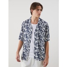 Lc Waikiki Yeni Sezon Regular Fit Kısa Kollu Desenli Viskon Erkek Gömlek