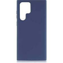 No 7 Tech Galaxy S22 Ultra Kılıf N7TH Premier Silikon Kapak-Lacivert