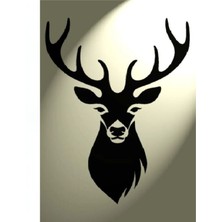 Eyba Geyik Kafası Duvar Dekorasyon Sticker Ev Mutfak Oda