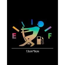 Araba Yakıt Deposu Kapağı Sticker 13X9 Hologram Araba Sticker Oto Sticker Etiket Çıkartma