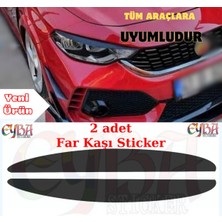 Araç Far Kaşı Sticker 2 Adet Sağ-Sol