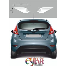 2 Adet Kanat Sticker, Oto Sticker- Araba Sticker- Oto Sticker - 36X8CM