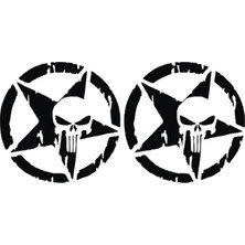 Punisher Yıldız Sticker,oto Sticker,motosiklet Sticker,army Sticker,jeep Sticker