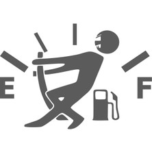 Yakıt Göstergesi Depo Kapağı Sticker Beyaz