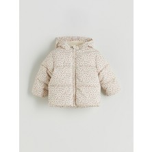 Lc Waikiki Yeni Sezon Kapüşonlu Çiçekli Kız Bebek Şişme Mont