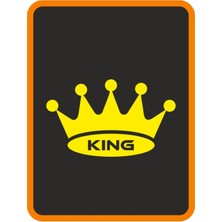 King - Kral Oto Sticker Motor Sticker 25X15 cm Sarı