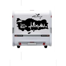 Karavan Türkiye Kamp Sticker Antalya Araç Sticker Yapışkan 38 Kayseri