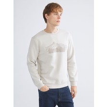 Lc Waikiki Yeni Sezon Bisiklet Yaka Baskılı Erkek Sweatshirt