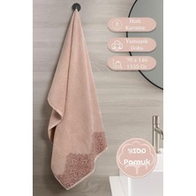 Pamuk Tekli Havlu Jakarlı Karna Home Klover - 70 x 140