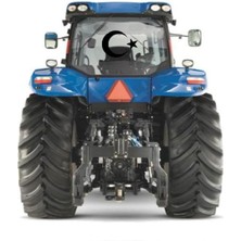 Traktör Arka Cam Türk Bayrağı Ay Yıldız Sticker Yapışkanlı Motor Tümosan Başak Case Massey Ferguson